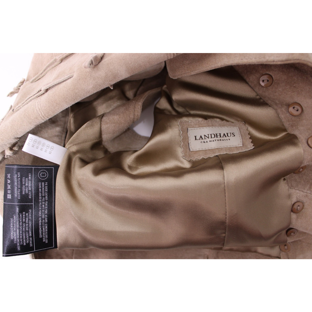 Vintage LANDHAUS & C&A Oktoberfest Suede Leather Pants & Vest Set Size UK 12/14 - Picture 10 of 16